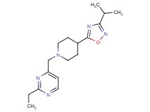 2-ethyl-4-{[4-(3-isopropyl-1,2,4-oxadiazol-5-yl)piperidin-1-yl]methyl}pyrimidine