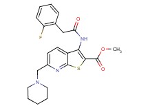 methyl 3-{[(2-fluorophenyl)acetyl]amino}-6-(1-piperidinylmethyl)thieno[2,3-b]pyridine-2-carboxylate