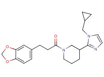 1-[3-(1,3-benzodioxol-5-yl)propanoyl]-3-[1-(cyclopropylmethyl)-1H-imidazol-2-yl]piperidine