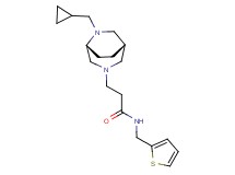 3-[(1S*,5R*)-6-(cyclopropylmethyl)-3,6-diazabicyclo[3.2.2]non-3-yl]-N-(2-thienylmethyl)propanamide