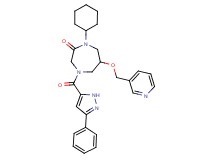 1-cyclohexyl-4-[(3-phenyl-1H-pyrazol-5-yl)carbonyl]-6-(3-pyridinylmethoxy)-1,4-diazepan-2-one