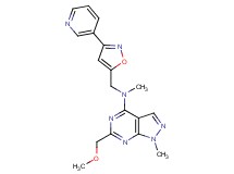 6-(methoxymethyl)-N,1-dimethyl-N-{[3-(3-pyridinyl)-5-isoxazolyl]methyl}-1H-pyrazolo[3,4-d]pyrimidin-4-amine