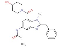 N-{2-benzyl-7-[(4-hydroxy-1-piperidinyl)carbonyl]-1-methyl-1H-benzimidazol-5-yl}propanamide