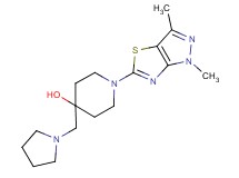 1-(1,3-dimethyl-1H-pyrazolo[3,4-d][1,3]thiazol-5-yl)-4-(pyrrolidin-1-ylmethyl)piperidin-4-ol