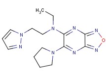N-ethyl-N-[2-(1H-pyrazol-1-yl)ethyl]-6-(1-pyrrolidinyl)[1,2,5]oxadiazolo[3,4-b]pyrazin-5-amine