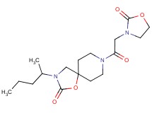 3-(1-methylbutyl)-8-[(2-oxo-1,3-oxazolidin-3-yl)acetyl]-1-oxa-3,8-diazaspiro[4.5]decan-2-one