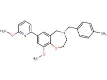 9-methoxy-7-(6-methoxy-2-pyridinyl)-4-(4-methylbenzyl)-2,3,4,5-tetrahydro-1,4-benzoxazepine