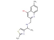 6-methyl-2-({[1-(2-methyl-1,3-thiazol-4-yl)ethyl]amino}methyl)quinolin-4-ol