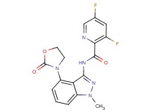 3,5-difluoro-N-[1-methyl-4-(2-oxo-1,3-oxazolidin-3-yl)-1H-indazol-3-yl]pyridine-2-carboxamide