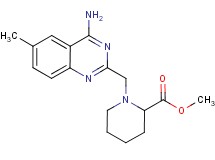 methyl 1-[(4-amino-6-methyl-2-quinazolinyl)methyl]-2-piperidinecarboxylate
