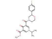 methyl 5-{[2-(4-fluorophenyl)morpholin-4-yl]carbonyl}-1-isopropyl-4-oxo-1,4-dihydropyridine-3-carboxylate