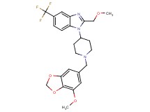1-{1-[(7-methoxy-1,3-benzodioxol-5-yl)methyl]-4-piperidinyl}-2-(methoxymethyl)-5-(trifluoromethyl)-1H-benzimidazole