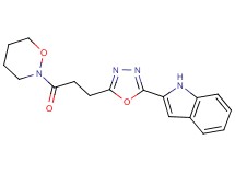 2-{5-[3-(1,2-oxazinan-2-yl)-3-oxopropyl]-1,3,4-oxadiazol-2-yl}-1H-indole