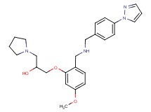1-[5-methoxy-2-({[4-(1H-pyrazol-1-yl)benzyl]amino}methyl)phenoxy]-3-(1-pyrrolidinyl)-2-propanol