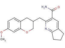 2-[(7-methoxy-3,4-dihydro-2H-chromen-3-yl)methyl]-6,7-dihydro-5H-cyclopenta[b]pyridine-3-carboxamide