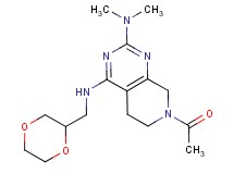 7-acetyl-N~4~-(1,4-dioxan-2-ylmethyl)-N~2~,N~2~-dimethyl-5,6,7,8-tetrahydropyrido[3,4-d]pyrimidine-2,4-diamine