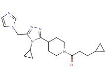 4-[4-cyclopropyl-5-(1H-imidazol-1-ylmethyl)-4H-1,2,4-triazol-3-yl]-1-(3-cyclopropylpropanoyl)piperidine