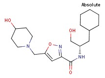 N-[(1S)-2-cyclohexyl-1-(hydroxymethyl)ethyl]-5-[(4-hydroxypiperidin-1-yl)methyl]isoxazole-3-carboxamide