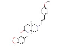 (4aR*,8aS*)-1-(1,3-benzodioxol-5-ylmethyl)-6-[(2E)-3-(4-methoxyphenyl)-2-propen-1-yl]octahydro-1,6-naphthyridin-2(1H)-one