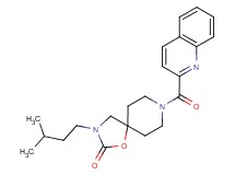 3-(3-methylbutyl)-8-(quinolin-2-ylcarbonyl)-1-oxa-3,8-diazaspiro[4.5]decan-2-one