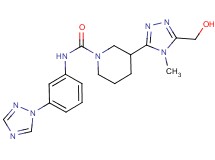 3-[5-(hydroxymethyl)-4-methyl-4H-1,2,4-triazol-3-yl]-N-[3-(1H-1,2,4-triazol-1-yl)phenyl]piperidine-1-carboxamide