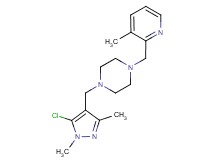 1-[(5-chloro-1,3-dimethyl-1H-pyrazol-4-yl)methyl]-4-[(3-methylpyridin-2-yl)methyl]piperazine