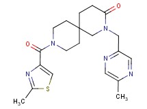 2-[(5-methylpyrazin-2-yl)methyl]-9-[(2-methyl-1,3-thiazol-4-yl)carbonyl]-2,9-diazaspiro[5.5]undecan-3-one