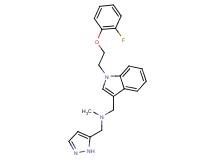 ({1-[2-(2-fluorophenoxy)ethyl]-1H-indol-3-yl}methyl)methyl(1H-pyrazol-5-ylmethyl)amine