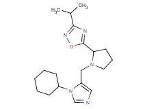 5-{1-[(1-cyclohexyl-1H-imidazol-5-yl)methyl]-2-pyrrolidinyl}-3-isopropyl-1,2,4-oxadiazole