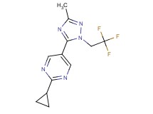 2-cyclopropyl-5-[3-methyl-1-(2,2,2-trifluoroethyl)-1H-1,2,4-triazol-5-yl]pyrimidine