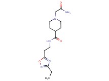 1-(2-amino-2-oxoethyl)-N-[2-(3-ethyl-1,2,4-oxadiazol-5-yl)ethyl]-4-piperidinecarboxamide