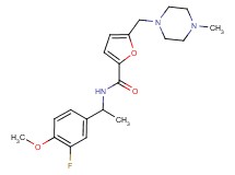N-[1-(3-fluoro-4-methoxyphenyl)ethyl]-5-[(4-methylpiperazin-1-yl)methyl]-2-furamide