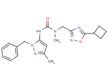 N'-(1-benzyl-3-methyl-1H-pyrazol-5-yl)-N-[(5-cyclobutyl-1,2,4-oxadiazol-3-yl)methyl]-N-methylurea