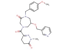 1-(4-methoxybenzyl)-4-[(1-methyl-6-oxo-1,4,5,6-tetrahydro-3-pyridazinyl)carbonyl]-6-(3-pyridinylmethoxy)-1,4-diazepan-2-one