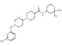 N-(2,2-dimethyltetrahydro-2H-pyran-4-yl)-1'-[(6-methyl-2-pyridinyl)methyl]-1,4'-bipiperidine-4-carboxamide