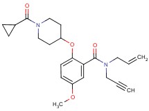 N-allyl-2-{[1-(cyclopropylcarbonyl)-4-piperidinyl]oxy}-5-methoxy-N-2-propyn-1-ylbenzamide
