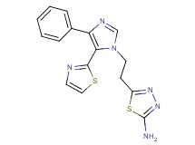 5-{2-[4-phenyl-5-(1,3-thiazol-2-yl)-1H-imidazol-1-yl]ethyl}-1,3,4-thiadiazol-2-amine