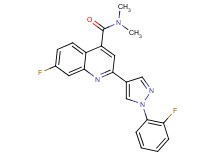 7-fluoro-2-[1-(2-fluorophenyl)-1H-pyrazol-4-yl]-N,N-dimethylquinoline-4-carboxamide
