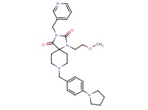 1-(2-methoxyethyl)-3-(3-pyridinylmethyl)-8-[4-(1-pyrrolidinyl)benzyl]-1,3,8-triazaspiro[4.5]decane-2,4-dione