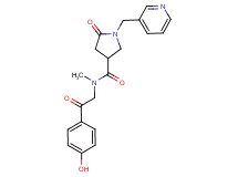 N-[2-(4-hydroxyphenyl)-2-oxoethyl]-N-methyl-5-oxo-1-(3-pyridinylmethyl)-3-pyrrolidinecarboxamide
