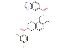 N-{[7-(2-chloro-4-fluorobenzoyl)-3-methyl-5,6,7,8-tetrahydro-2,7-naphthyridin-4-yl]methyl}-1H-benzimidazole-5-carboxamide