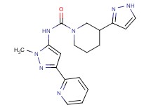 N-(1-methyl-3-pyridin-2-yl-1H-pyrazol-5-yl)-3-(1H-pyrazol-3-yl)piperidine-1-carboxamide