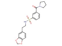 N-[2-(1,3-benzodioxol-5-yl)ethyl]-3-(pyrrolidin-1-ylcarbonyl)benzenesulfonamide