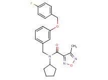 N-cyclopentyl-N-{3-[(4-fluorobenzyl)oxy]benzyl}-4-methyl-1,2,5-oxadiazole-3-carboxamide
