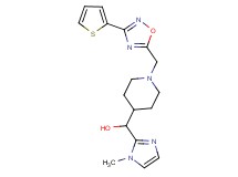 (1-methyl-1H-imidazol-2-yl)(1-{[3-(2-thienyl)-1,2,4-oxadiazol-5-yl]methyl}-4-piperidinyl)methanol
