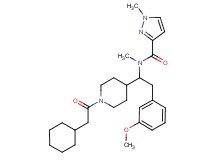N-[1-[1-(cyclohexylacetyl)-4-piperidinyl]-2-(3-methoxyphenyl)ethyl]-N,1-dimethyl-1H-pyrazole-3-carboxamide