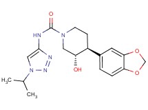 (3S*,4S*)-4-(1,3-benzodioxol-5-yl)-3-hydroxy-N-(1-isopropyl-1H-1,2,3-triazol-4-yl)piperidine-1-carboxamide