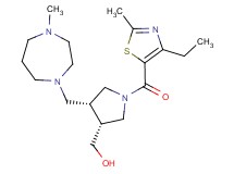 {(3R*,4R*)-1-[(4-ethyl-2-methyl-1,3-thiazol-5-yl)carbonyl]-4-[(4-methyl-1,4-diazepan-1-yl)methyl]pyrrolidin-3-yl}methanol