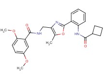 N-[(2-{2-[(cyclobutylcarbonyl)amino]phenyl}-5-methyl-1,3-oxazol-4-yl)methyl]-2,5-dimethoxybenzamide