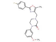 4-{[2-(4-fluorophenyl)-5-methyl-1,3-oxazol-4-yl]methyl}-1-(3-methoxyphenyl)-2-piperazinone